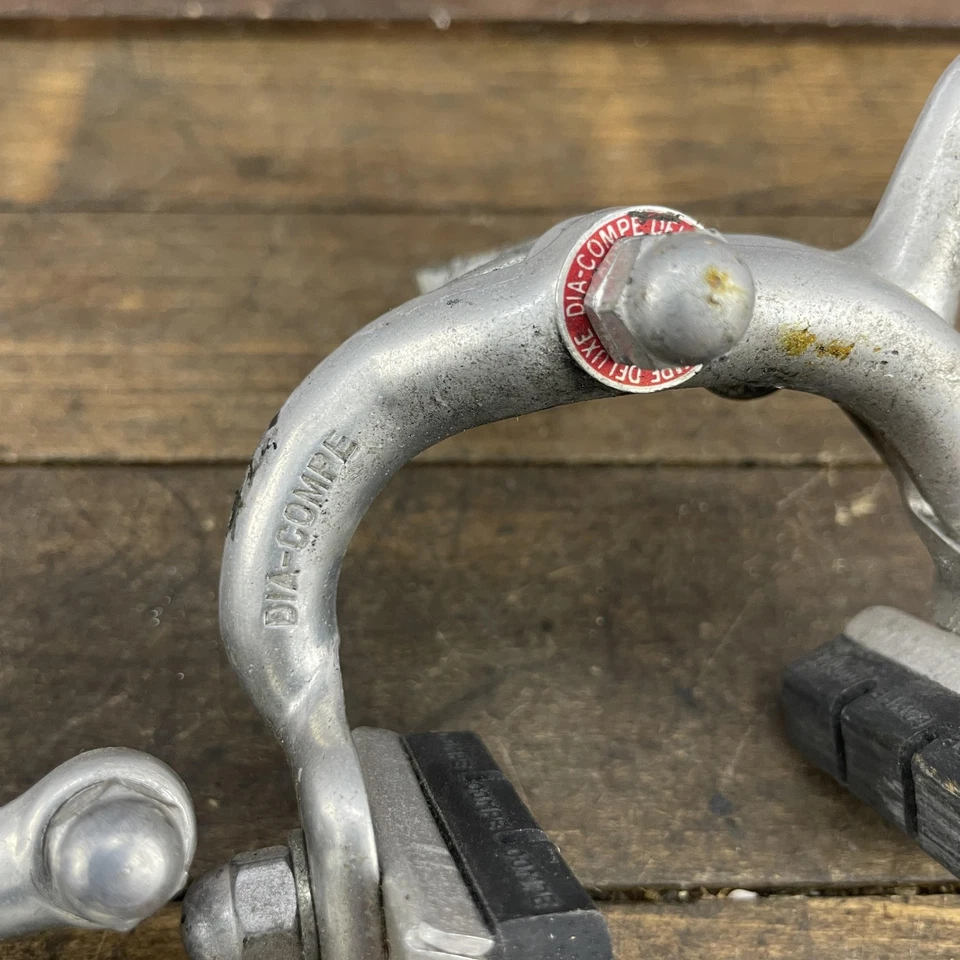 Pinças de freio vintage Dia-Compe tração lateral dianteira traseira porca fabricadas no Japão - Imagem 2 de 4