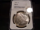 1886 MS65 Morgan Silver Dollar NGC Certified Gem - White/Rim Tone