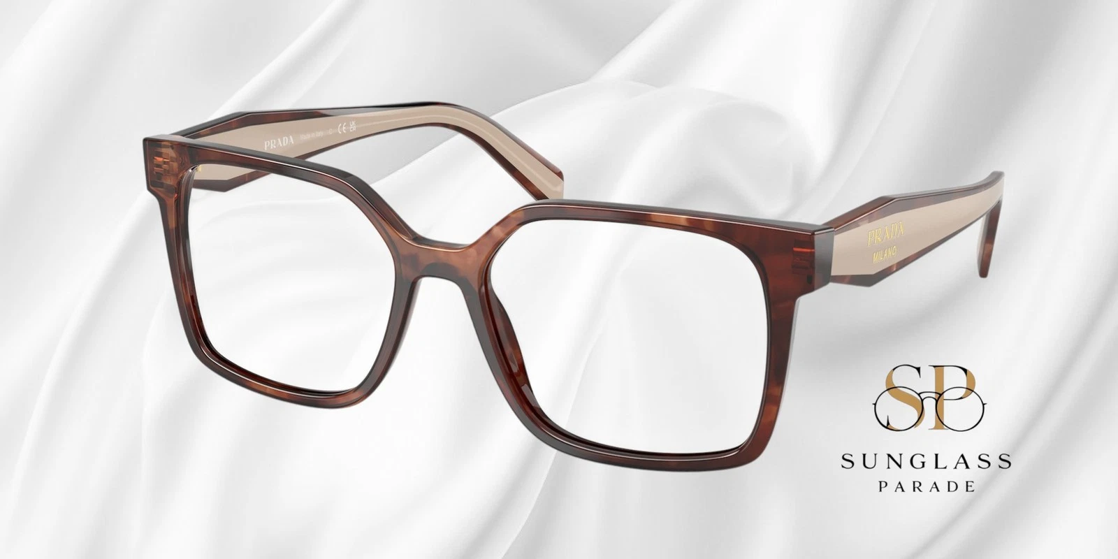 PRADA PR B03V 07R1O1 Havana Caramel Demo Lens 54 mm Women's Eyeglasses