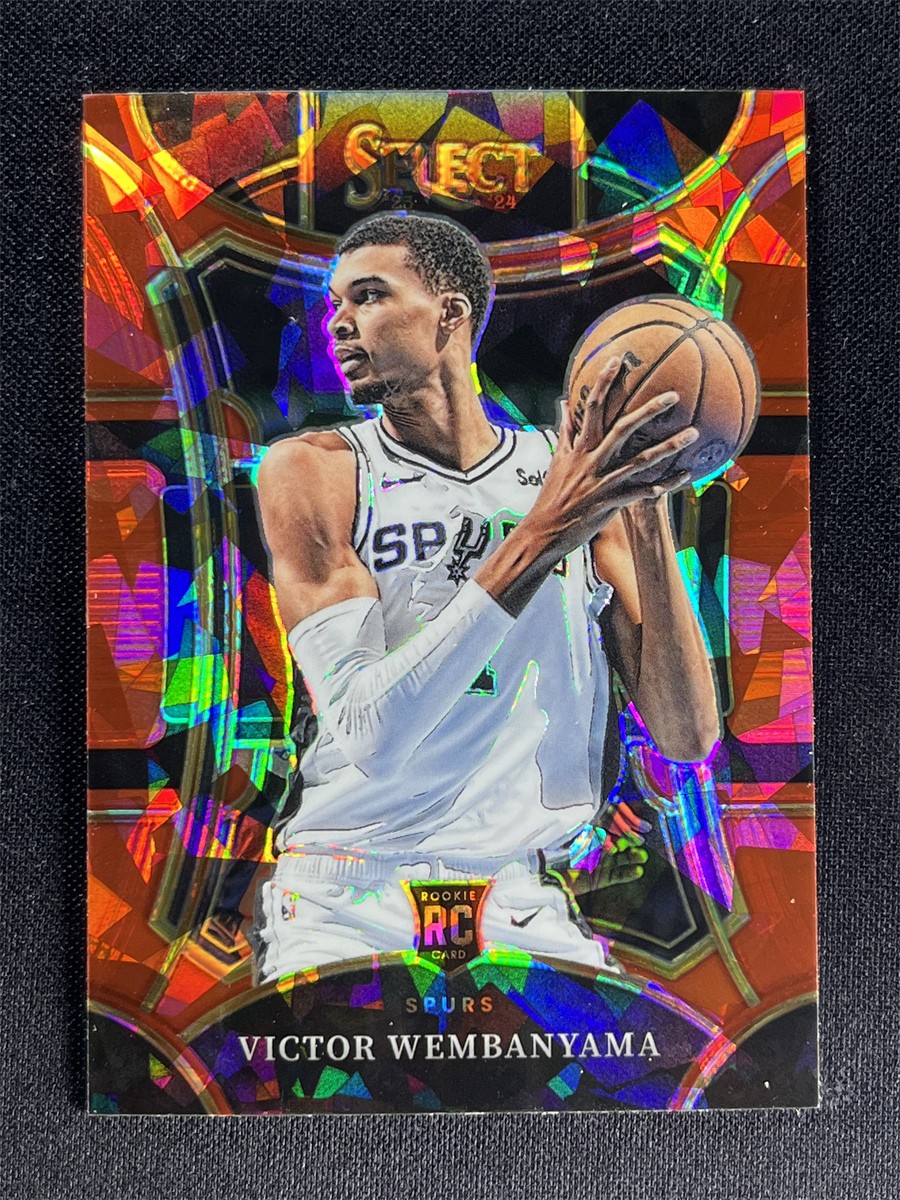 2023-24 Panini Select Victor Wembanyama #311 Mezzanine Red Cracked Ice Rookie RC