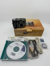 Canon PowerShot A590 IS 8.0MP Digital Camera Tested w/Box Manual SD Cards READ