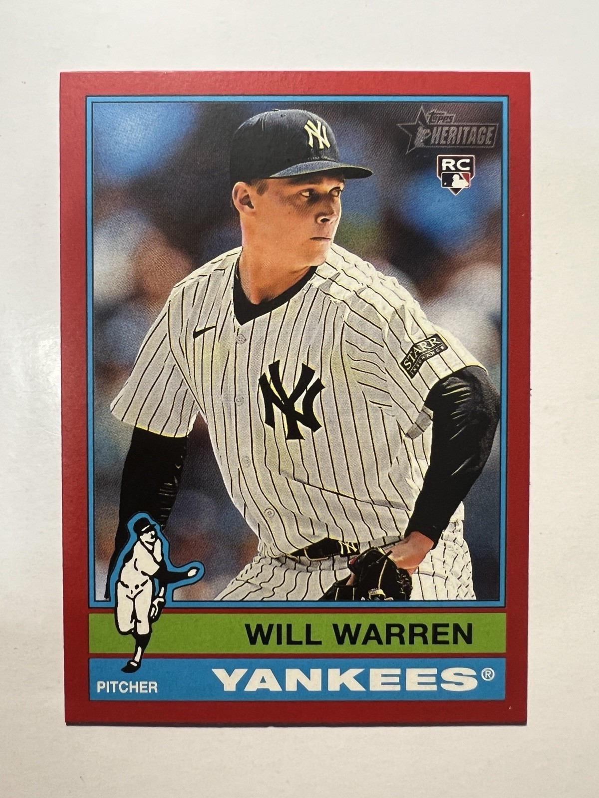 2025 Topps Heritage Red Border - Will Warren #281 (RC)