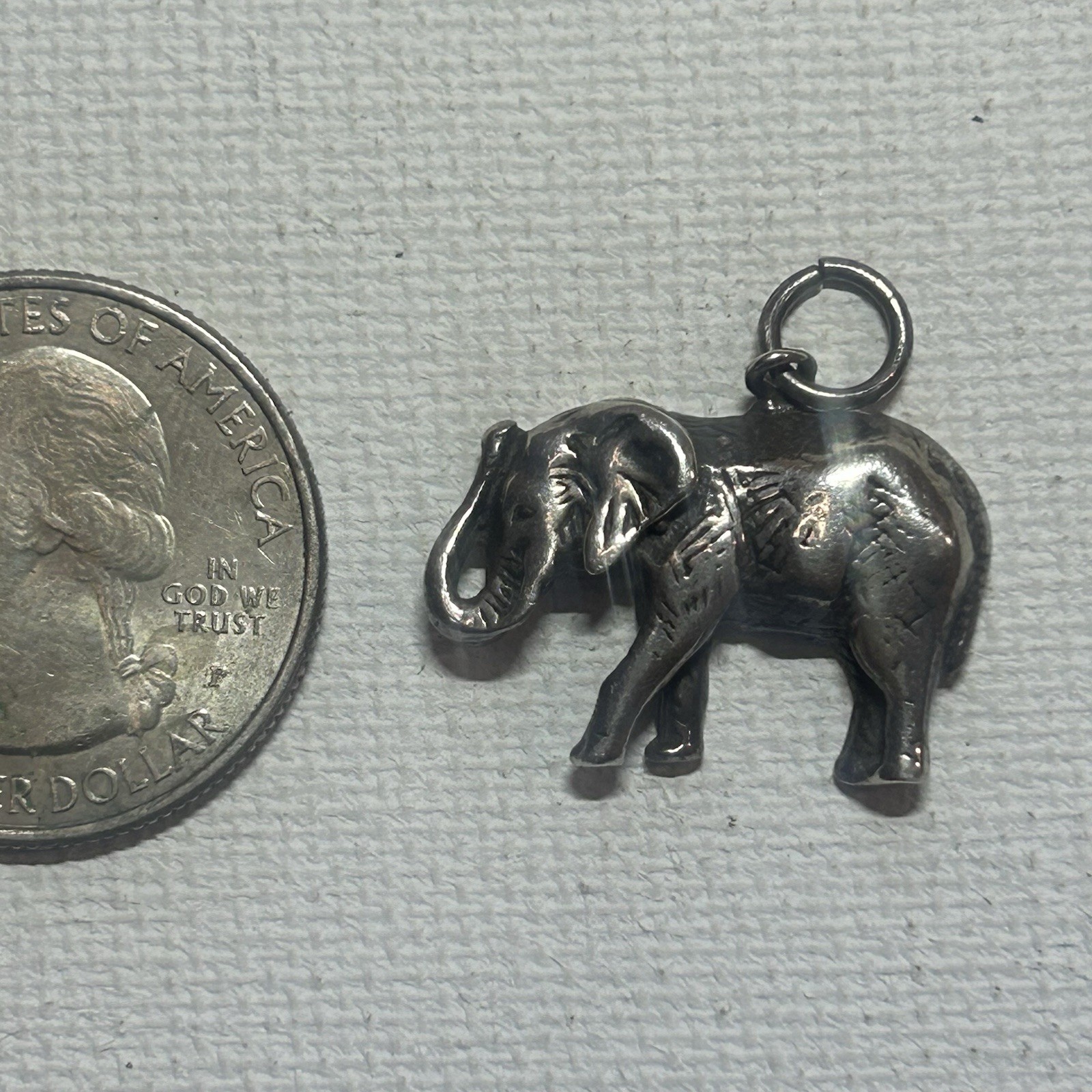 Real 925  Solid Sterling Silver Elephant Pendant - image 7