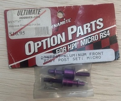 Dynamite Purple Aluminum Front Body Post for HPI Micro RS4 Vintage DYN7747