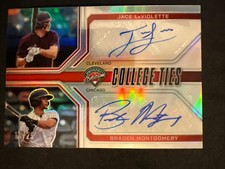 2025 Panini Prospect Edition College Ties LaViolette/Montgomery Dual Auto #DA-JB