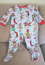 How The Grinch Stole Christmas Kids Pajamas 18 Mo Footed Dr. Seuss Sleeper Pjs