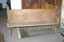 Sitzbank Historismus Volkskunst Kirchenbank Chorgestühl Bank Antike Sitzbank