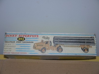 French Dinky Toys Meccano 893 Unic Saharien Pipe Truck Diecast OVP