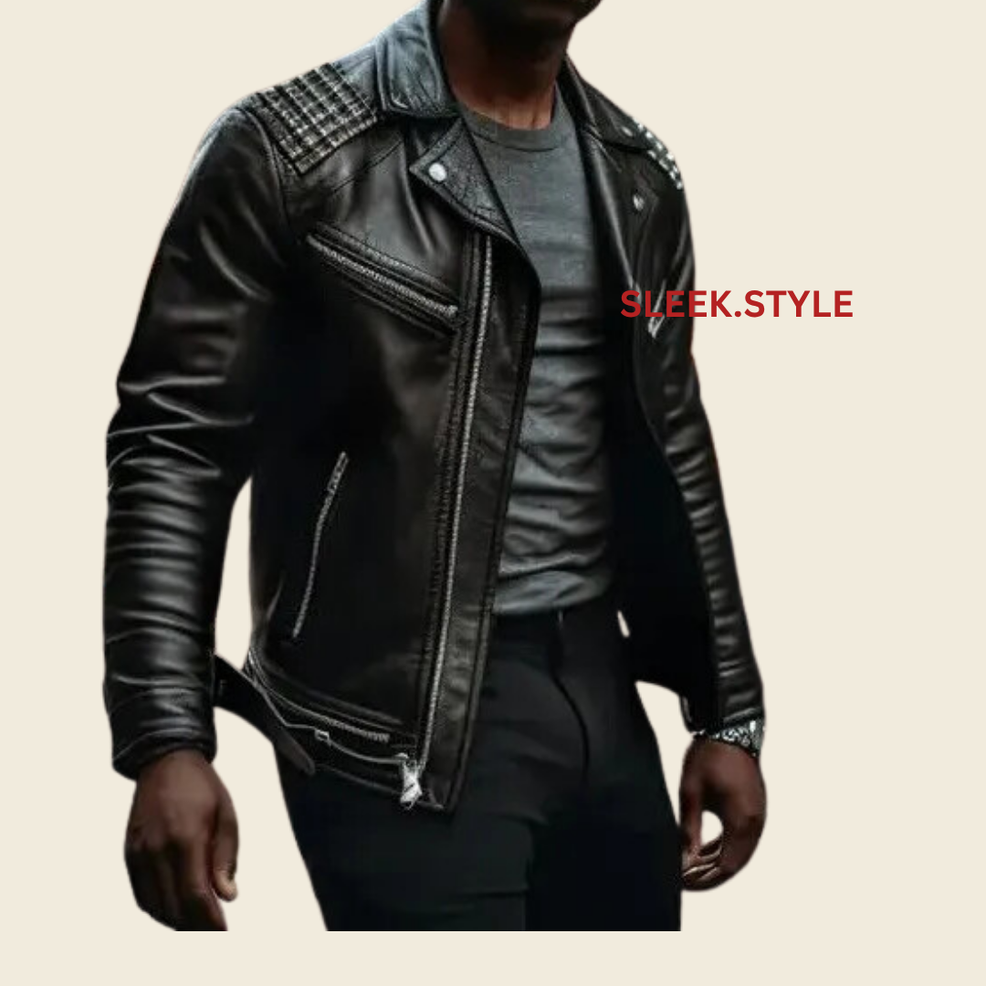 Premium 100% Lambskin Leather Men's Biker Jacket - Luxurious Wear