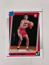 2021-22 Panini Donruss Rated Rookie Jalen Johnson Press Proof Purple /199 RC