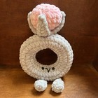 Two Crochet Ring Dolls, Amigurumi Crochet- pink diamond & emerald, very soft  — photo 4