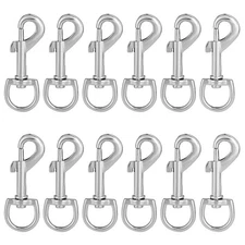 3 Inch Swivel Snap Hooks, 12Pcs Heavy Duty Pet Leash Hooks Swivel Eye Snap Cl...