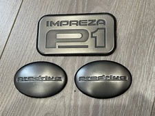 Prodrive P1 Titanium Trunk And Fender Emblems From Impreza P1 Prodrive P1 Titanium Trunk And Fender Emblems From Impreza P1