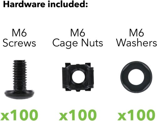 M6 Gewindekäfig Mutter und Schrauben Set mit Unterlegscheiben - 100 Stück Industrie Kit - Bild 4 von 6