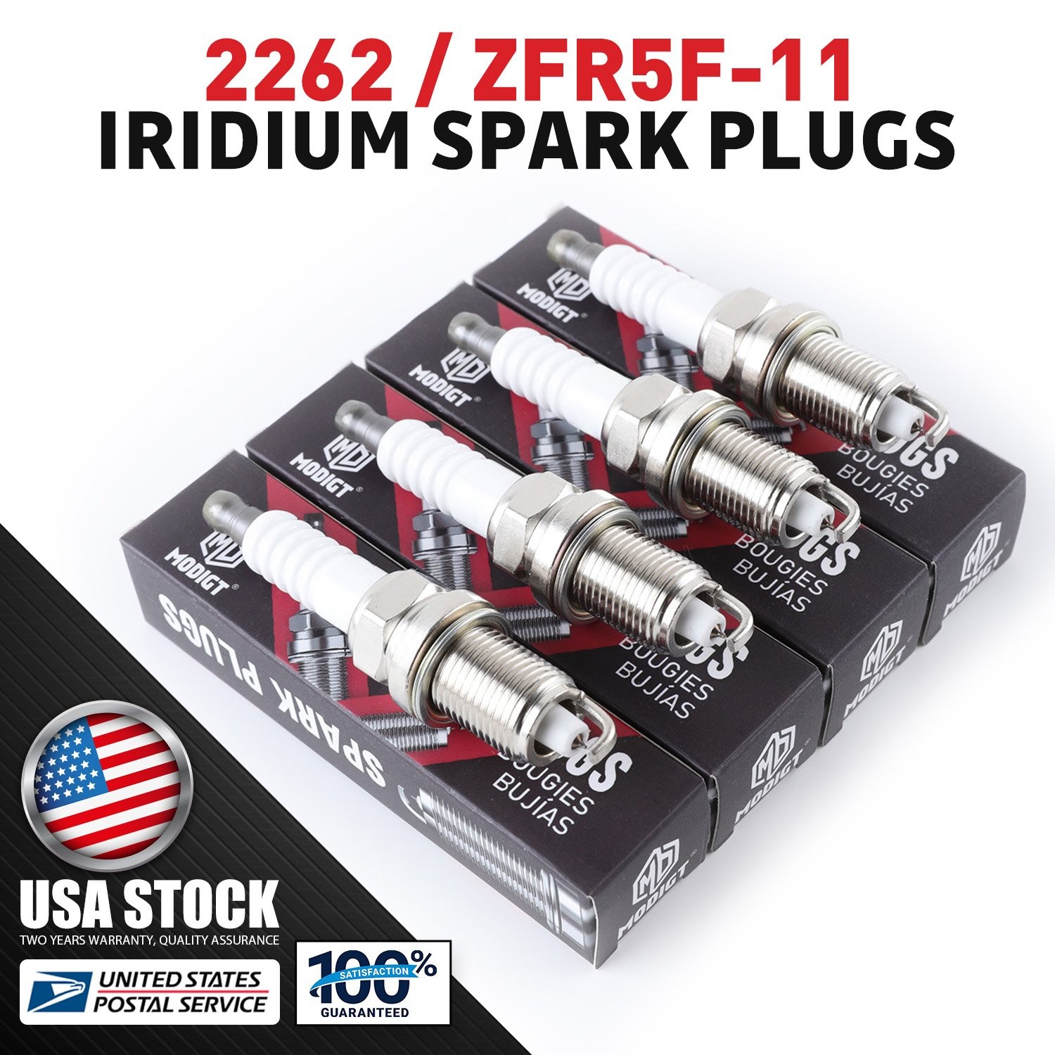 4 pcs For NGK 2262 ZFR5F-11 Iridium Spark Plugs for SP0ZFR5F11 RC9MC4 RC12MCC4