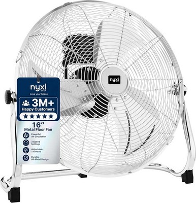 9 Zoll-16 Zoll Metall Bodenventilator Hochgeschwindigkeit 3 Geschwindigkeiten Chrom Aluminium Klinge Schreibtisch Fitnessstudio