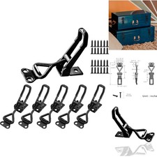 6 Pack Adjustable Toggle Clamp Latch 220LBS Capacity Quick Release Black Metal