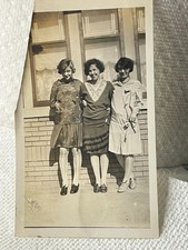 C1920 Photo 3 Young Woman In Roaring 20s Fashion 1 W Sagging Stockings At Knees
