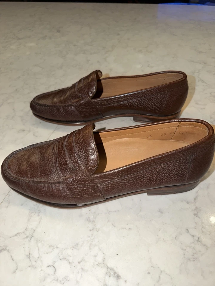 Zapatos Mocasines Deerskin 9 1/2 Hombre Cuero Marrón Foto 4 de 4