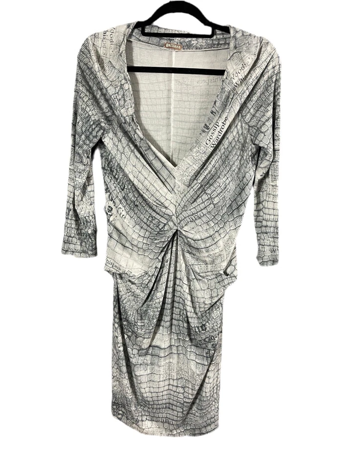 Robe Newspaper John Galliano Taille 38 - Photo 4/4
