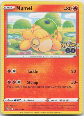 Numel 013/078 Pokemon GO Pokemon NM English