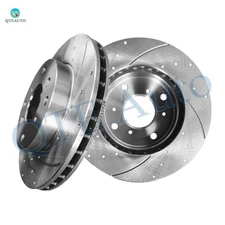 Front 260mm Drilled Slotted Brake Disc Rotors For 1998 1999 Acura CL