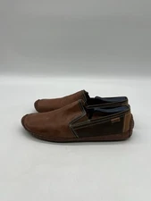 Pikolinos Jerez Men's Sz 43 US 10 Brown Leather Moccasins Elastic Loafers Shoes.