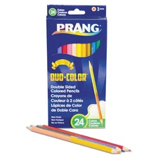 Prang Duo-Color Colored Pencil Sets 3 mm 2B (#1) Assorted Lead/Barrel Colors