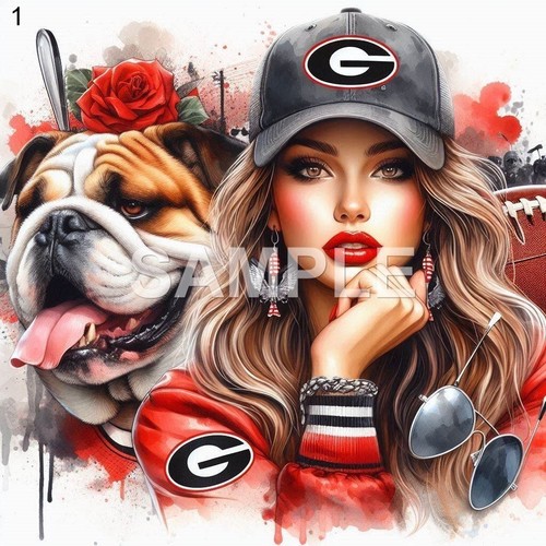 Georgia Bulldogs VINYL  iron on transfer (choice of 1)