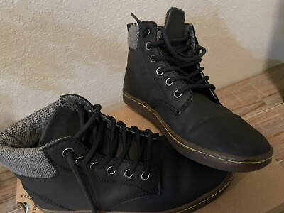Dr.Martens Maelly—Padded Collar Black Leather Canvas Ankle Boots Size Womens 5US Dr.Martens Maelly—Padded Collar Black Leather Canvas Ankle  main image 3