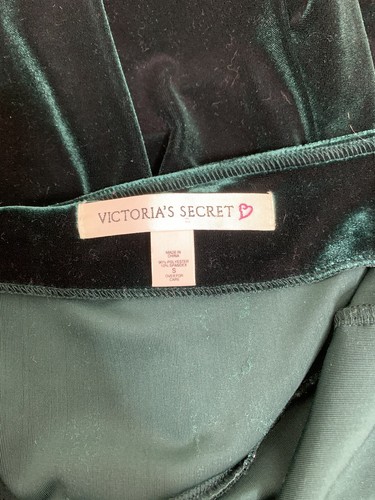 Vintage 1996 Victoria’s Secret Velvet Dark Green Mini Dress Size Small - Picture 4 of 4