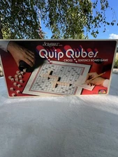 Vintage Scrabble Quip Cubes Board Game 1981 Selchow & Righter #95 Complete!