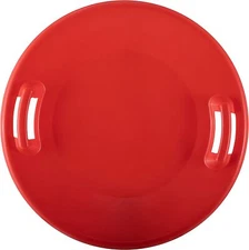 Superio 24" Round Kids Saucer Snow Sled w/ Handles, Red