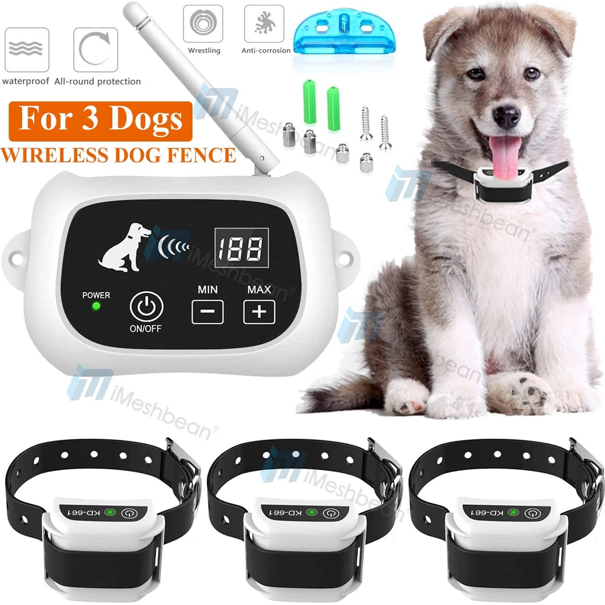 Wireless In Ground Dog Fence Transmitter Shock Collar Pet