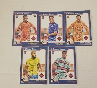 2021-22 Panini Donruss Soccer Lot Of 5 Rookie King Cards - No Doubles All Mint