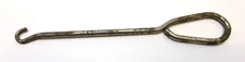 Primitive Old 1900's Steel 5" Long Shoe Button Hook Antique Boot Fastener Tool