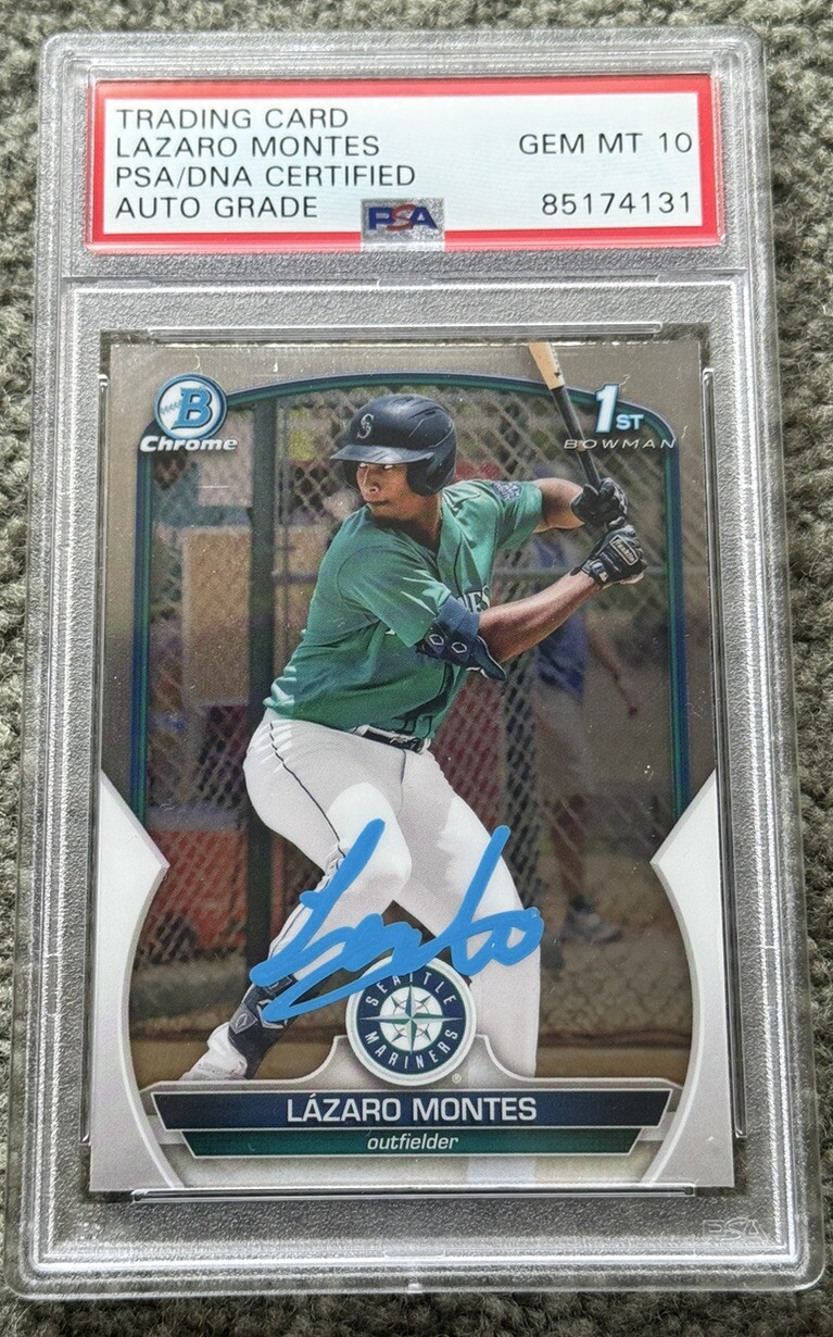 2023 1st Bowman Chrome Lazaro Montes Signed Rookie Paint Auto BCP-58 PSA 10 MINT