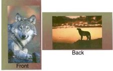 Wolf Wolves Vinyl Checkbook Cover with Matching Bookmark