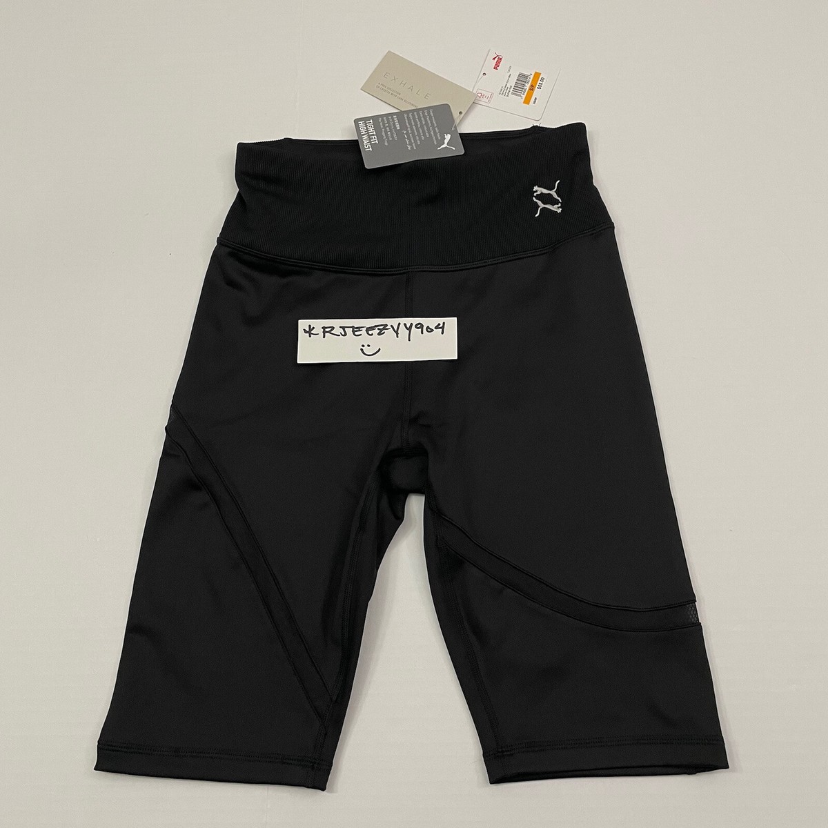 $55 Womens Size S Puma Exhale Yoga Slim Curve Black Biker Shorts Small |  eBay