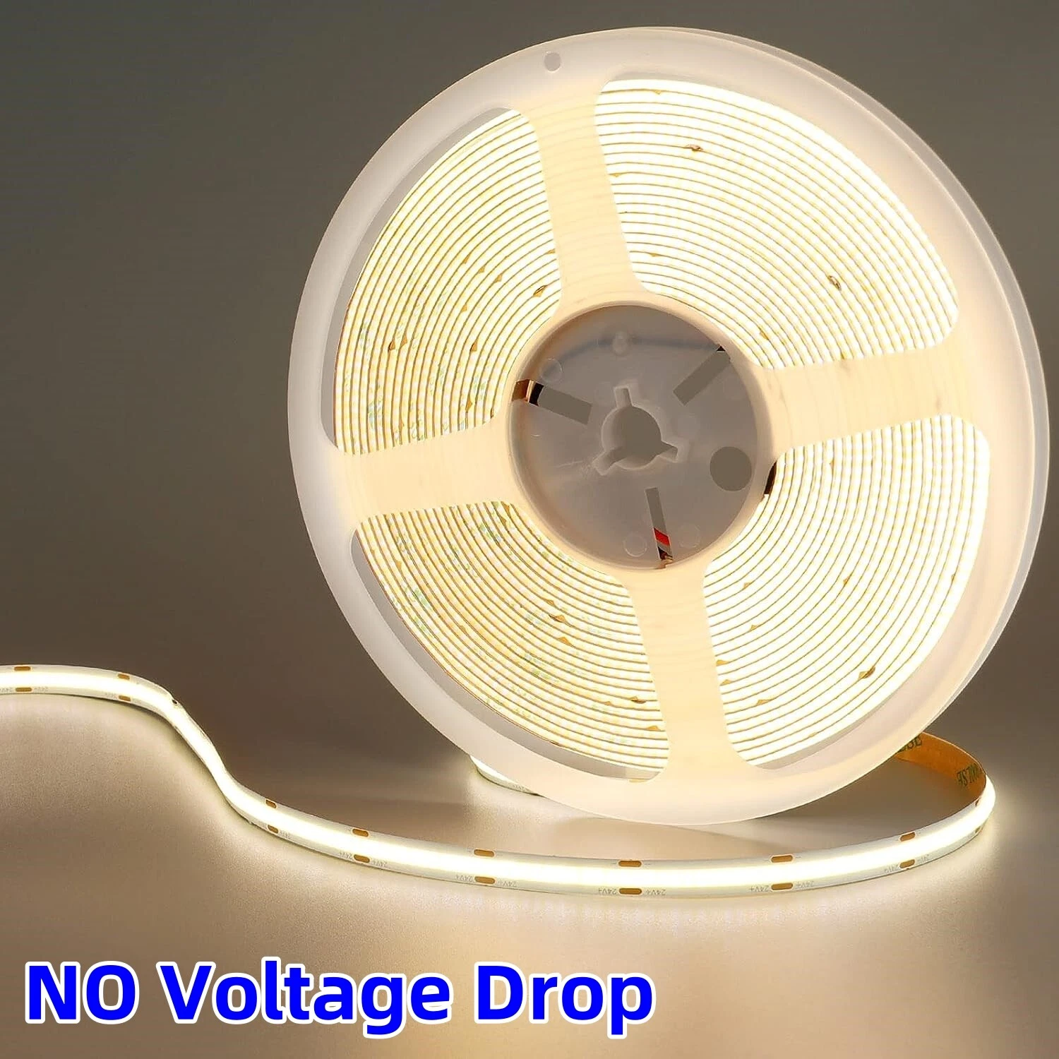NO Voltage Drop, 1 x 65ft 24V Flexible COB LED Light Strip 384LEDS/M Room Decor