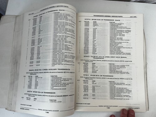 G.M. COMPONENT PARTS BOOK MEDIUM & HEAVY MODEL TRUCKS GENERAL MOTORS - Imagen 5 de 8