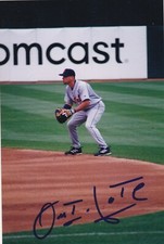 2 OMAR INFANTE DETROIT TIGERS SIGNED 4X6 BASEBALL PHOTOS MARLINS ROYALS BRAVES