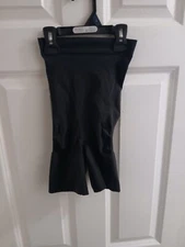 Skims Seamless Sculpt Mid Thigh Shaper Shorts Womens Black Stretch Sz M G26-168