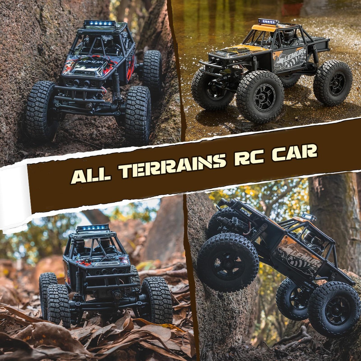FMS FCX24 Lemur RTR 1/24 RC Rock Crawler Red FMS12404RTRRD