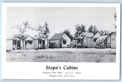 #ad c1940 Niagara Falls New York Vintage Postcard Stopa#x27;s Cabins Boulevard Exterior $14.98
