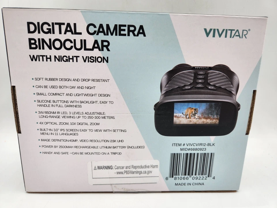 Vivitar Digital Camera Binocular 10x Zoom with Night Vision - VIVCVIR12 - Image 2 of 4