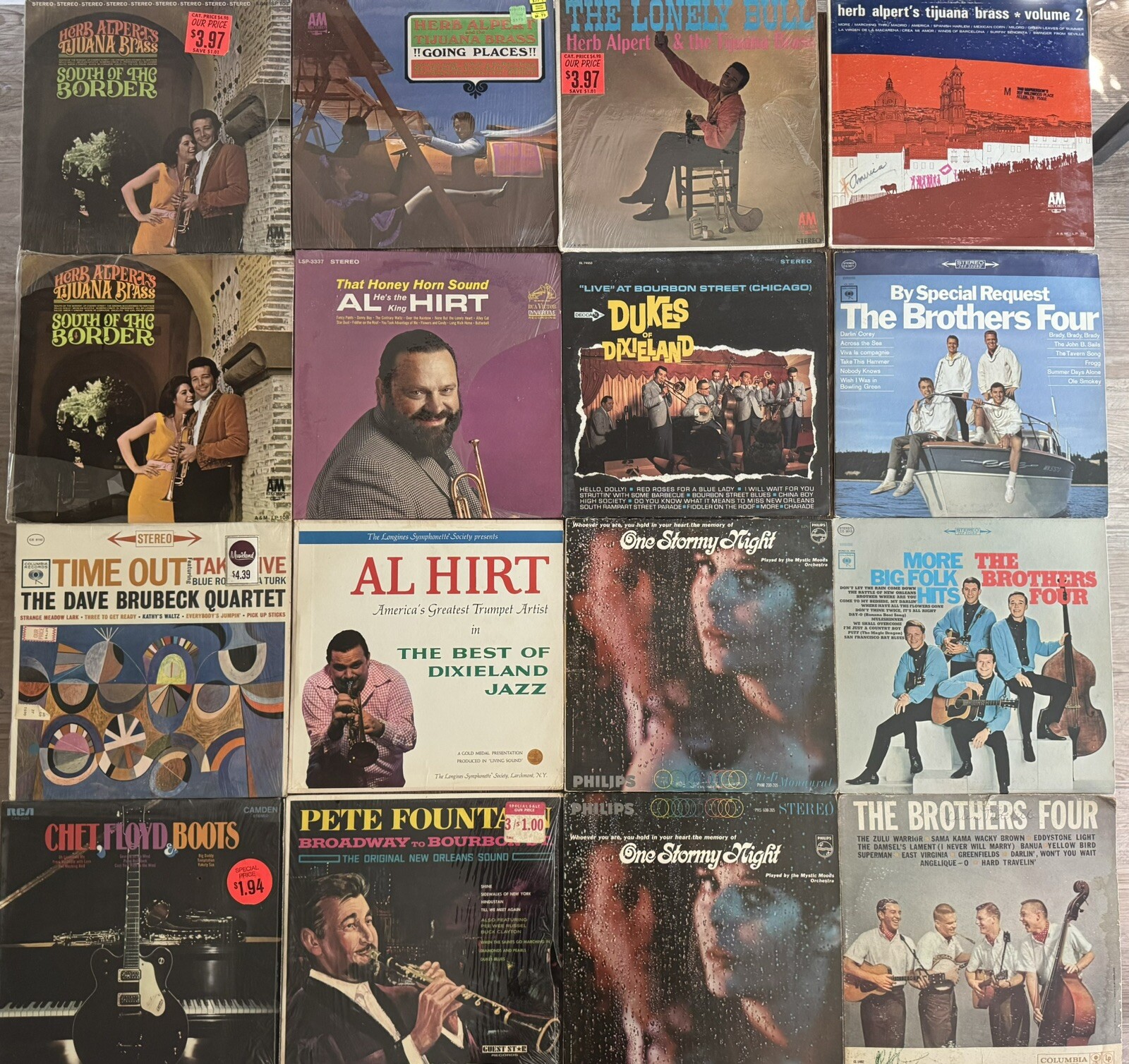 Vinyl records lot 60s Herb Alpert Al Hirt Brothers Four-image