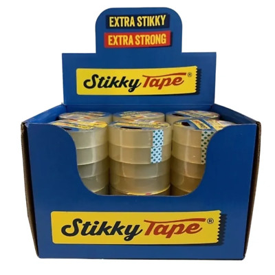 192 x Rollen Sellotape Karton Packband transparent selbstklebend Geschenkverpackung