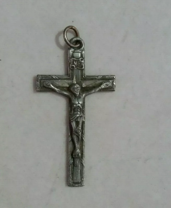 Pewter cross necklace sale