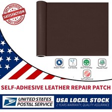 Self-Adhesive Leather Repair Patch Tape Brown Seats Couch Sofa Chair Jacket US